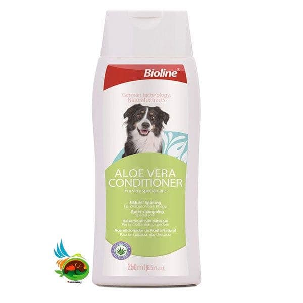 شامپو و نرم کننده بایولاین مخصوص سگ حاوی آلوئه ورا Bioline aloe vera conditioner shampoo حجم ۲۵۰ میلی لیتر — تصویر ۲