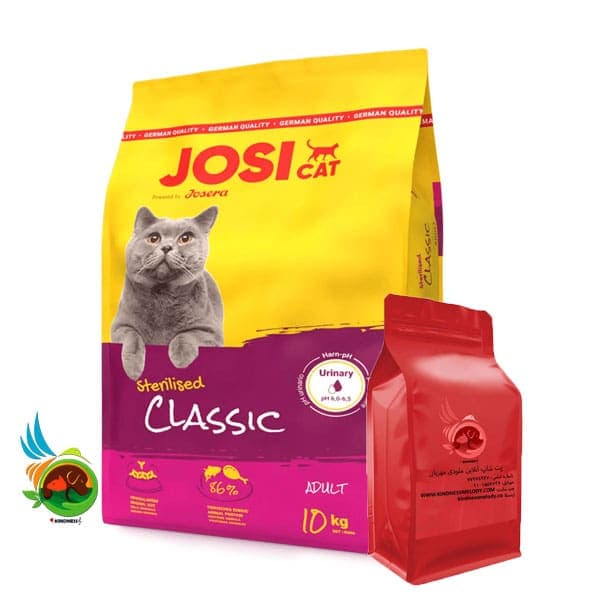 غذای خشک گربه عقیم جوسی کت طعم سالمون و مرغ Josicat sterilised classic (فله ای)