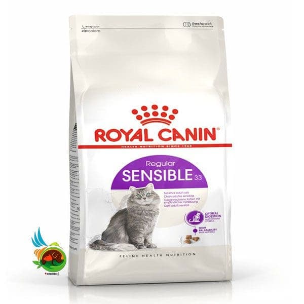 غذای خشک گربه بالغ سنسیبل رویال کنین Royal canin sensible وزن 400 گرم