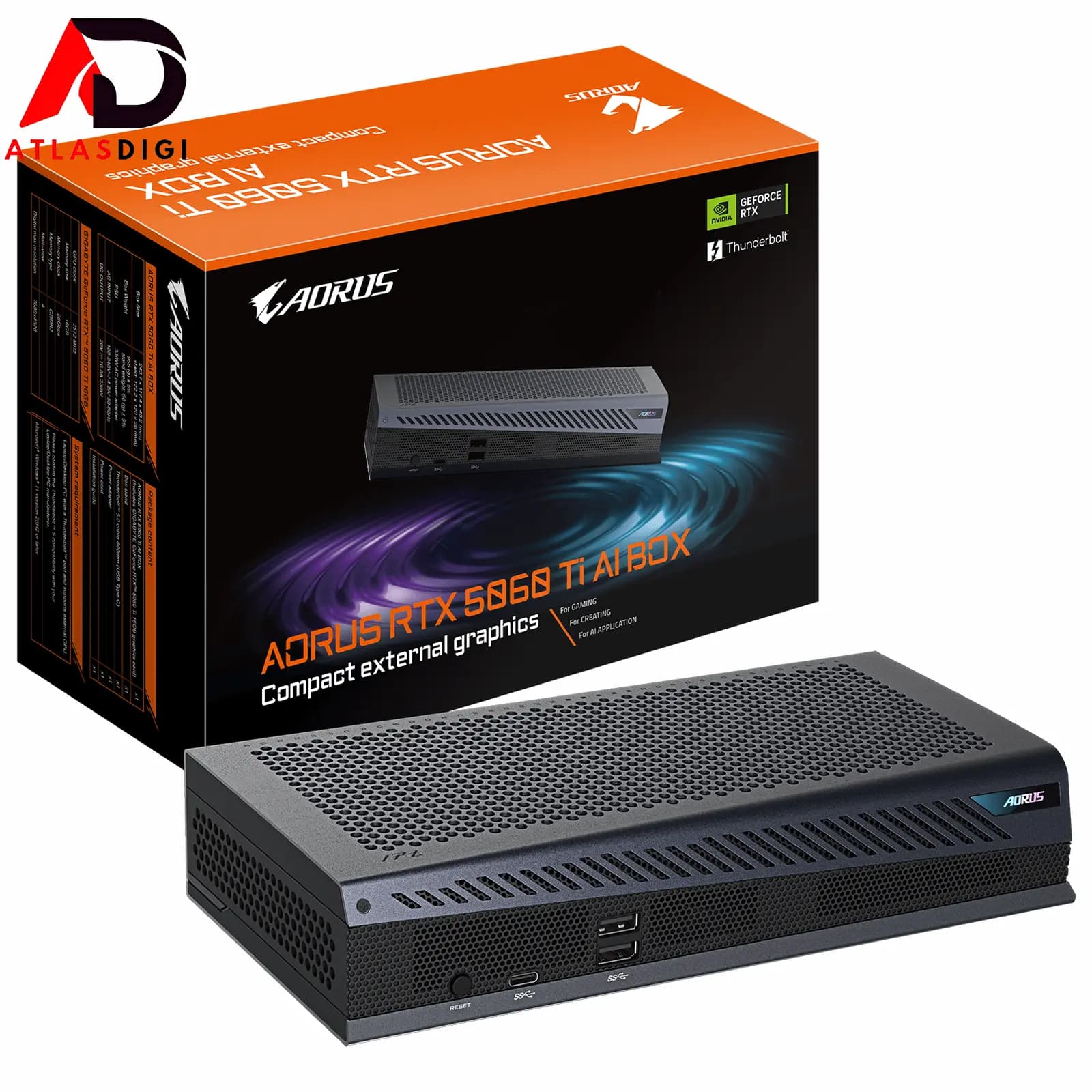 کارت گرافیک خارجی آئوروس مدل GIGABYTE AORUS RTX 5060 Ti AI BOX اپن باکس — تصویر ۶