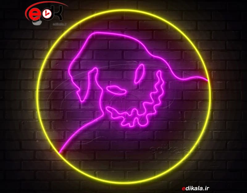 تابلو نئون طرح روح شماره 31 در ابعاد مختلف + آداپتور + فایل اماده برش