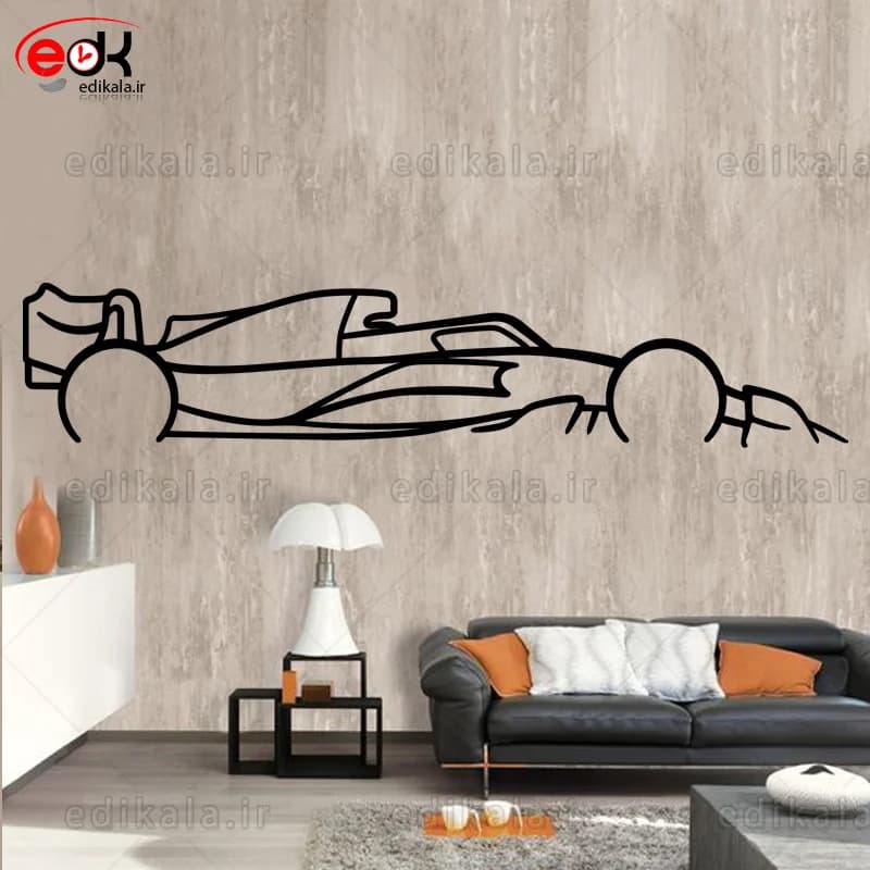 تابلو طرح ماشین فراری شماره 1 با چراغ نئون+آداپتور+با انتخاب سایز دلخواه