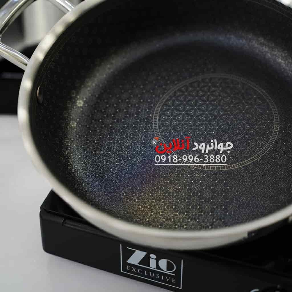 سرویس قابلمه زیو ZCS-1556 استیل 8 پارچه کف لیزری سایز 28 — تصویر ۴