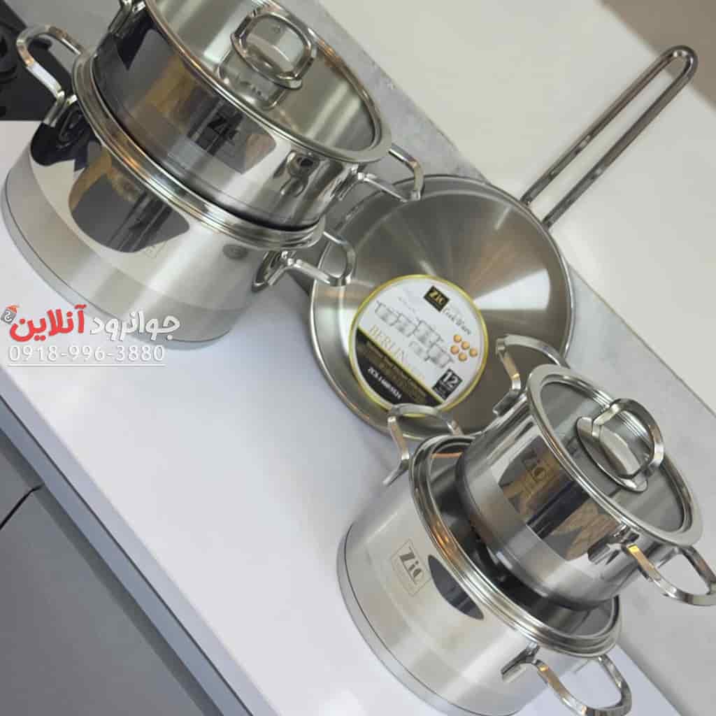 سرویس قابلمه استیل زیو برلین 9 پارچه ZCS-1460 Zio Series Berlin — تصویر ۹