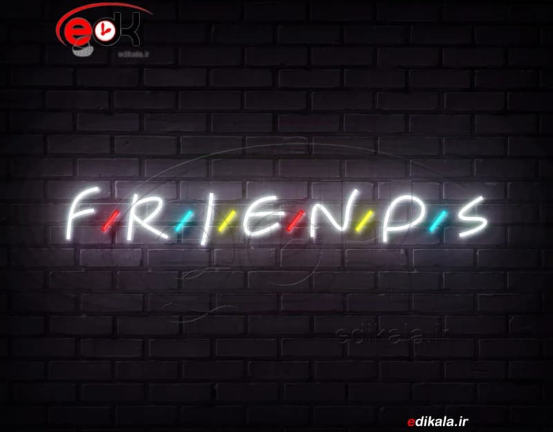 تابلو نئون طرح سریال Friends شماره 1 در ابعاد مختلف +آداپتور+ فایل لایه باز