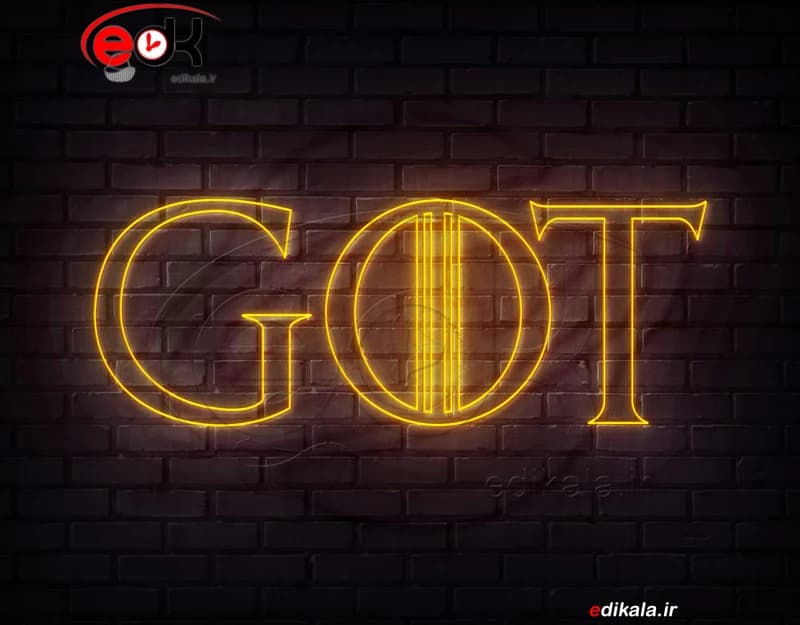 تابلو نئون طرح لوگو Game of Thrones شماره 1 در ابعاد مختلف +آداپتور+ فایل لایه باز — تصویر ۴