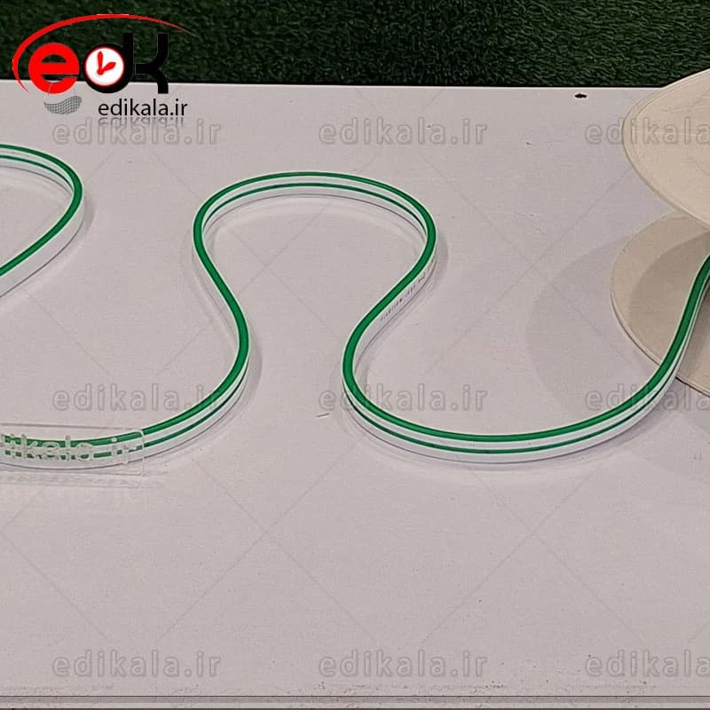 ریسه نئون فلکسی رنگ سبز در متراژ دلخواه با بهترین کیفیت 6/12 میل نرم و منعطف — تصویر ۶
