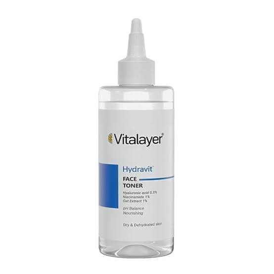 تونر آبرسان و روشن‌کننده ویتالیر / Vitalayer مدل هیدراویت مناسب برای انواع پوست و افزایش شادابی حجم 200 میلی‌لیتر