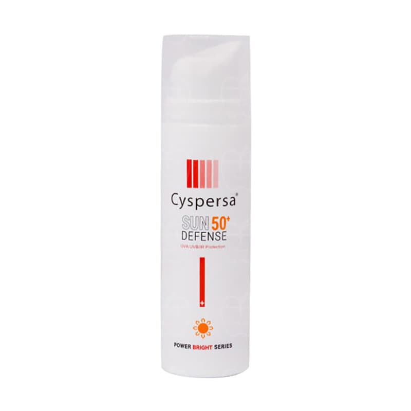 فلوئید ضد آفتاب بی رنگ SPF50+ سیسپرسا / Cyspersa مدل فیوژن مناسب برای انواع پوست و محافظت روزانه در برابر آفتاب حجم 50 میلی‌لیتر — تصویر ۲