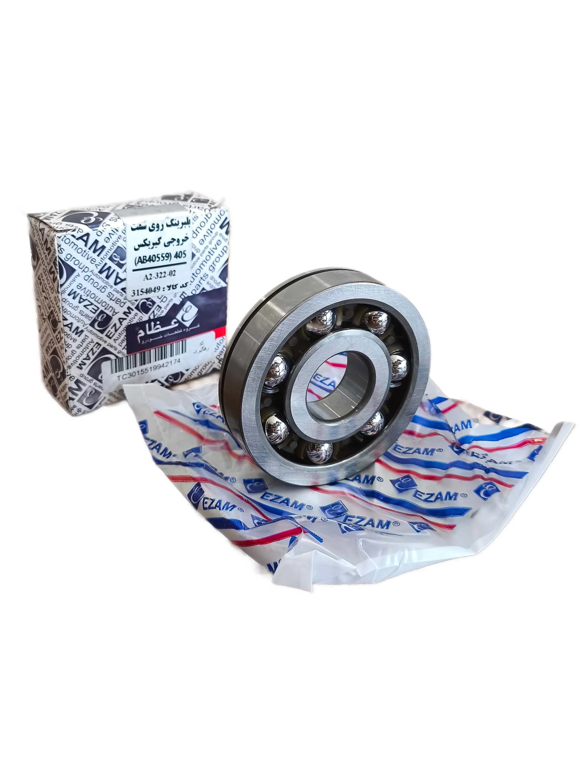 بلبرينگ روی شفت خروجی گيربکس (AB40559) پژو 405 برند عظام — تصویر ۲