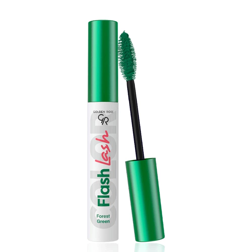 ریمل رنگی گلدن رز مدل FLASH LASH رنگ FOREST GREEN شماره 02 حجم 9 میل — تصویر ۹