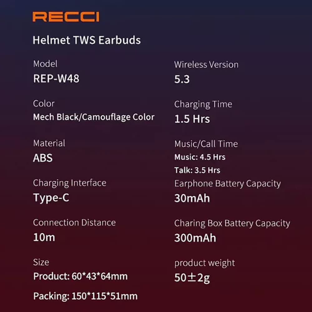 هندزفری بلوتوثی گیمینگ رسی Recci REP W48 — تصویر ۸