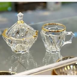 سرویس کریستال الی نور لب طلا (24نفره) پسکرایه — تصویر ۴