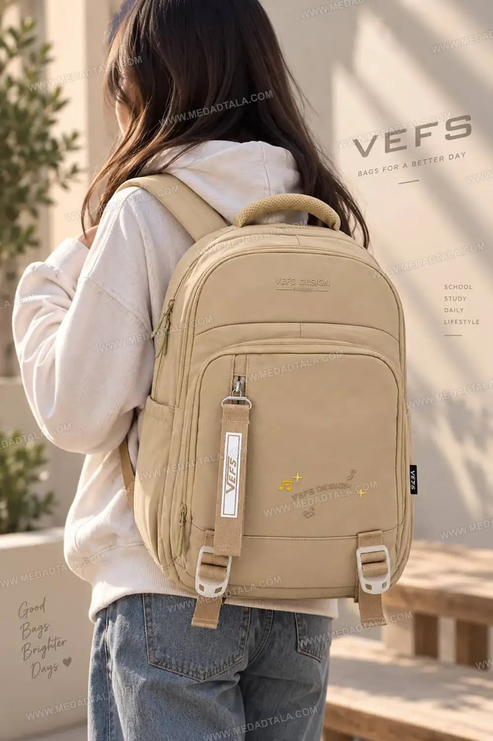 کوله پشتی گلدوزی طرح موزیک وفس VEFS 5094 — تصویر ۲