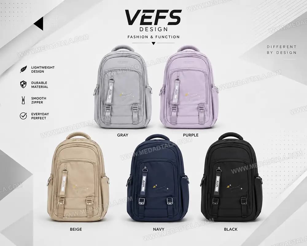 کوله پشتی گلدوزی طرح موزیک وفس VEFS 5094