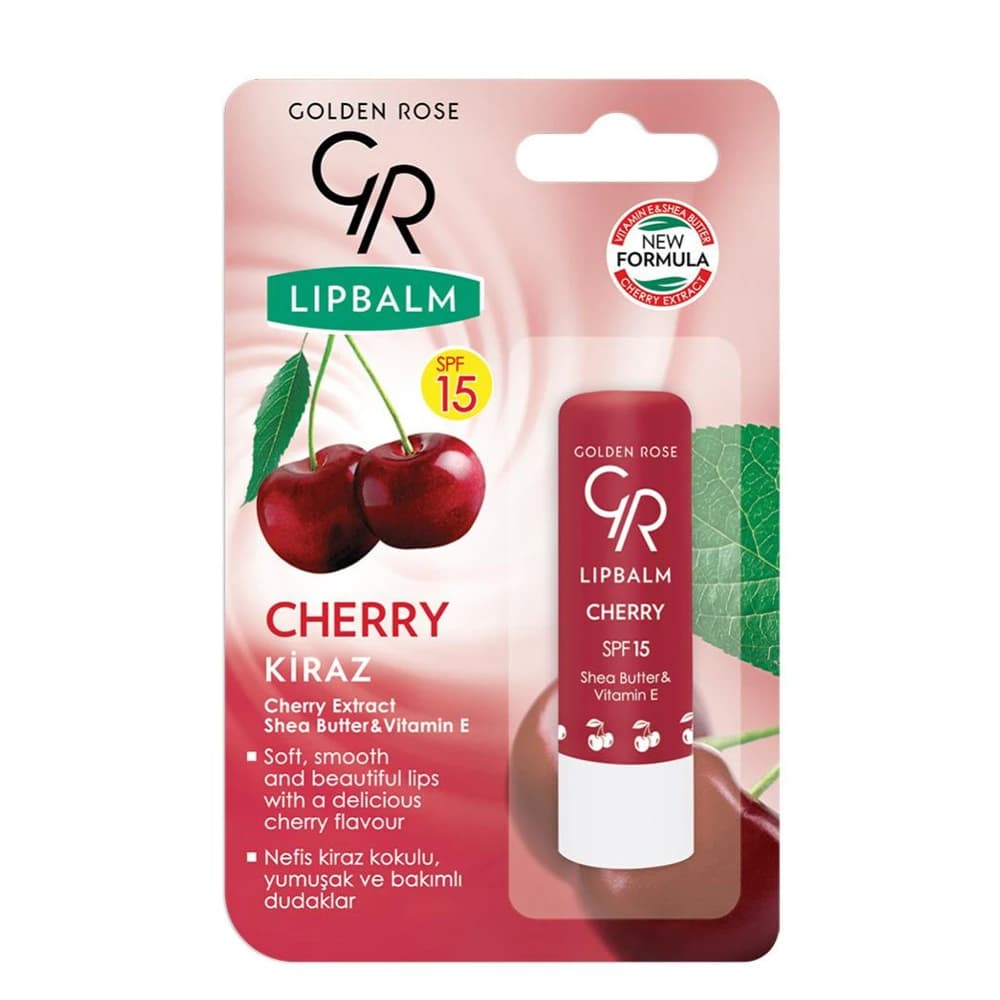 بالم لب گلدن رز SPF15 مدل CHERRY رنگ گیلاسی وزن 4.6 گرم — تصویر ۹