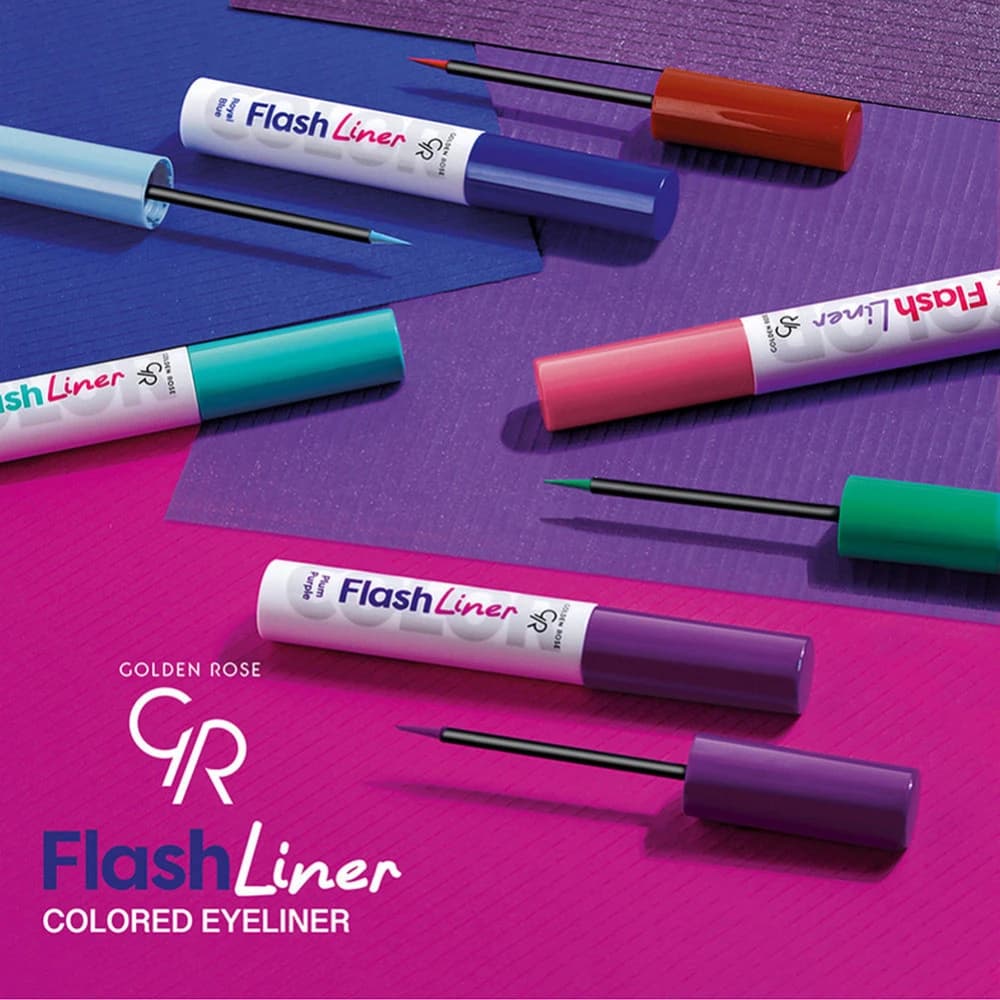 خط چشم رنگی گلدن رز مدل FLASH LINER شماره 111 CHOCOLATE رنگ شکلاتی — تصویر ۳