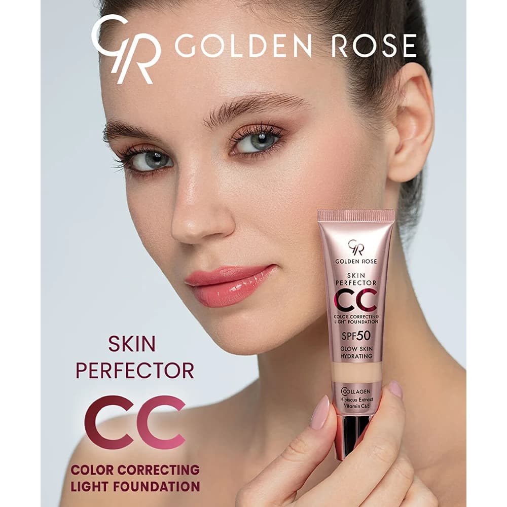 سی سی کرم گلدن رز مدل SKIN PERFECTOR CC شماره 105 CARAMEL رنگ کاراملی حجم 30 میلیلیتر — تصویر ۱۲