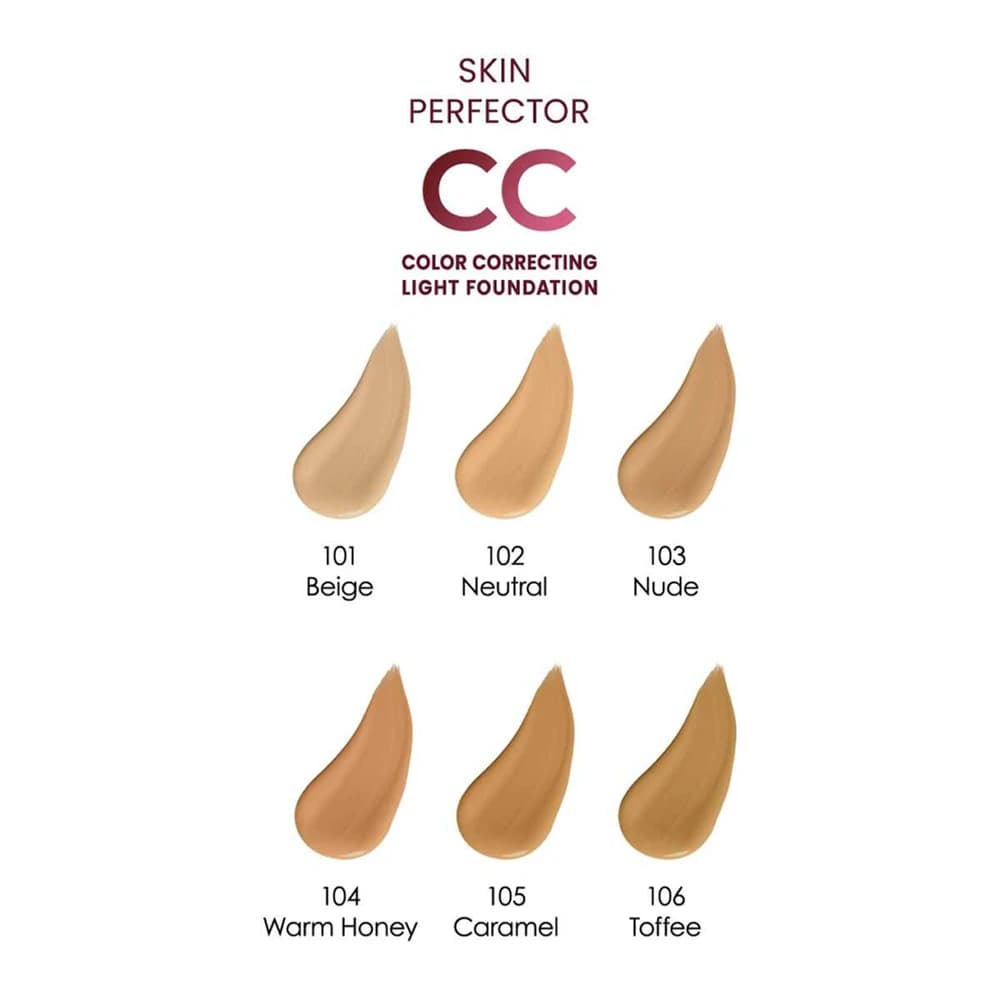 سی سی کرم گلدن رز مدل SKIN PERFECTOR CC شماره 103 NUDE رنگ نود حجم 30 میلی‌لیتر — تصویر ۱۰