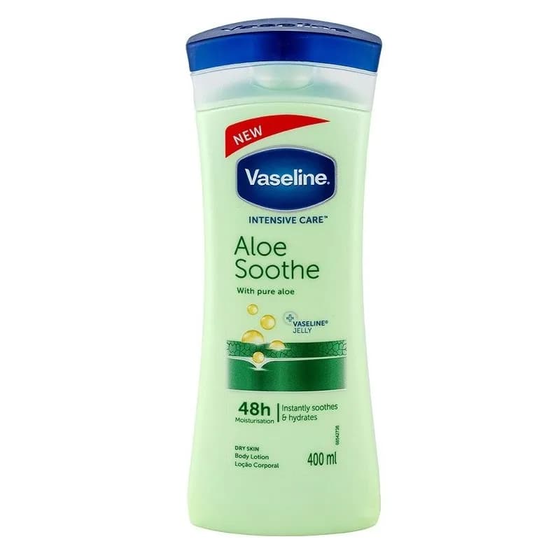 لوسیون بدن وازلین مدل Aloe Soothe حجم 400 میلی‌لیتر — تصویر ۳