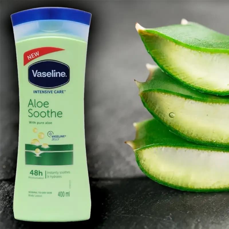 لوسیون بدن وازلین مدل Aloe Soothe حجم 400 میلی‌لیتر — تصویر ۵