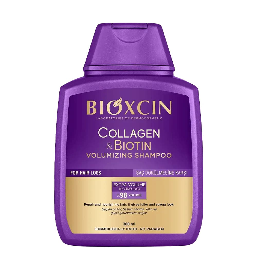 پک 3 عددی شامپو حجم‌دهنده بیوکسین مدل COLLAGEN & BIOTIN حجم 3×300 میلی‌لیتر — تصویر ۵