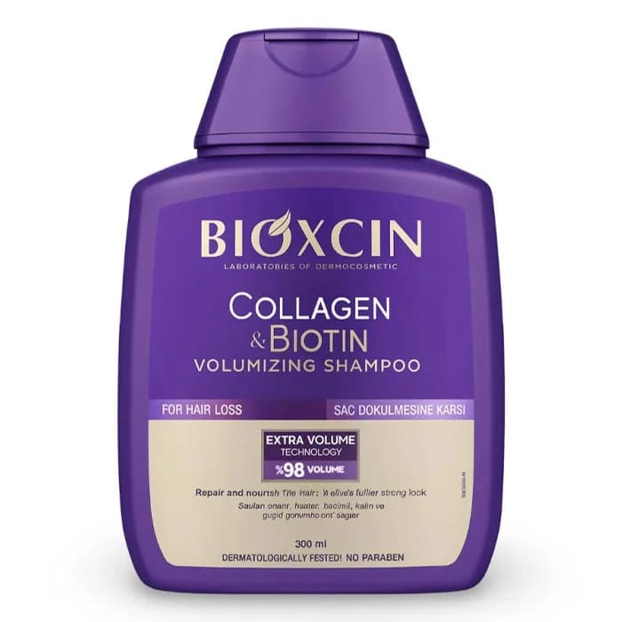 پک 3 عددی شامپو حجم‌دهنده بیوکسین مدل COLLAGEN & BIOTIN حجم 3×300 میلی‌لیتر — تصویر ۸