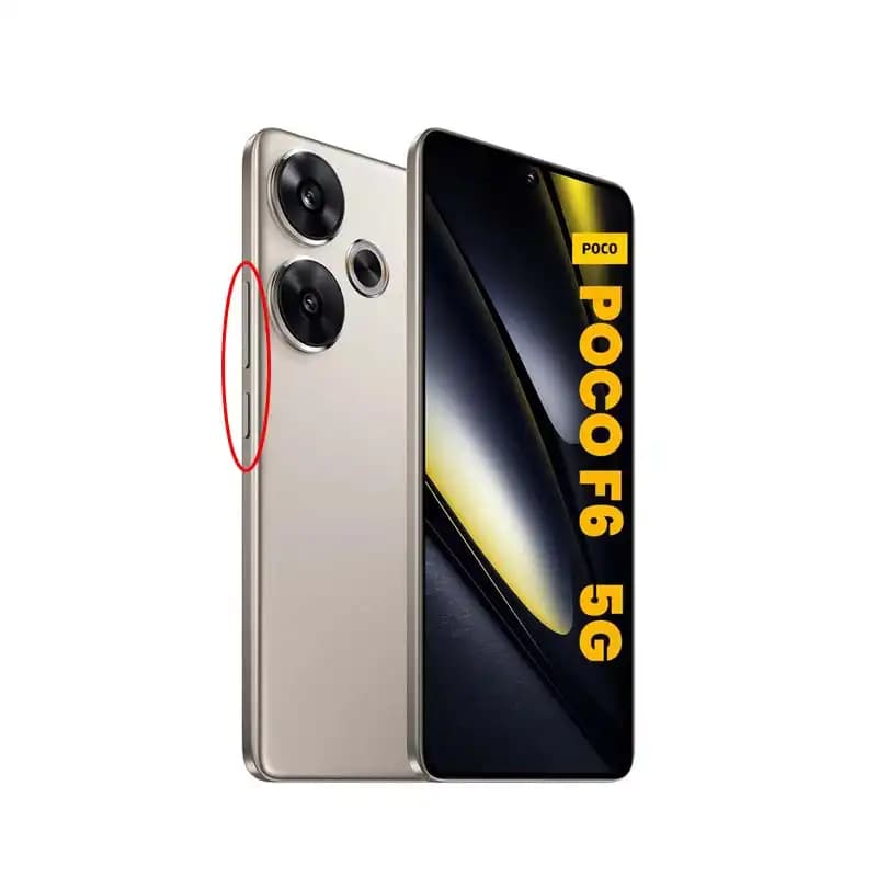 دکمه پاور و ولوم شیائومی پوکو Xiaomi Poco F6 — تصویر ۲