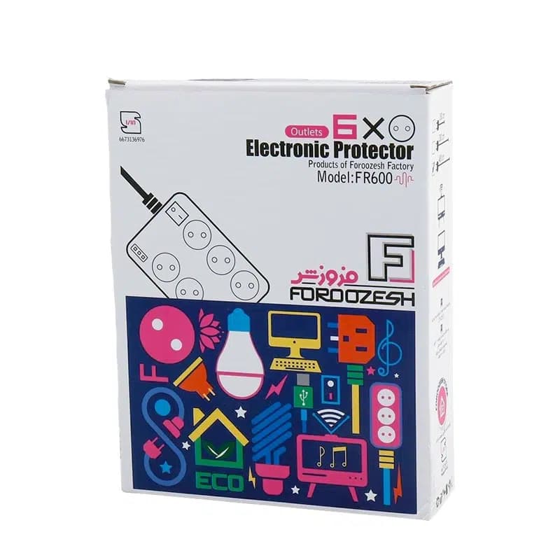 محافظ برق 6 خانه کابل 1.8 متری فروزش مدل FR600 — تصویر ۱۰