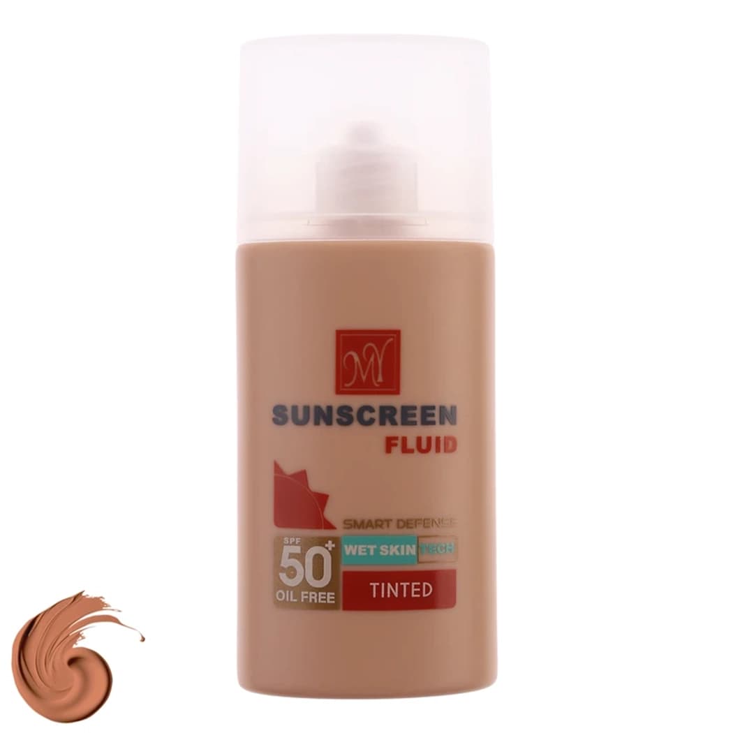تستر فلوئید ضد آفتاب رنگی مای با SPF 50 مدل Smart Defense حاوی محافظ UVA و UVB ‌مناسب انواع پوست حجم 50 میلی‌ لیتر