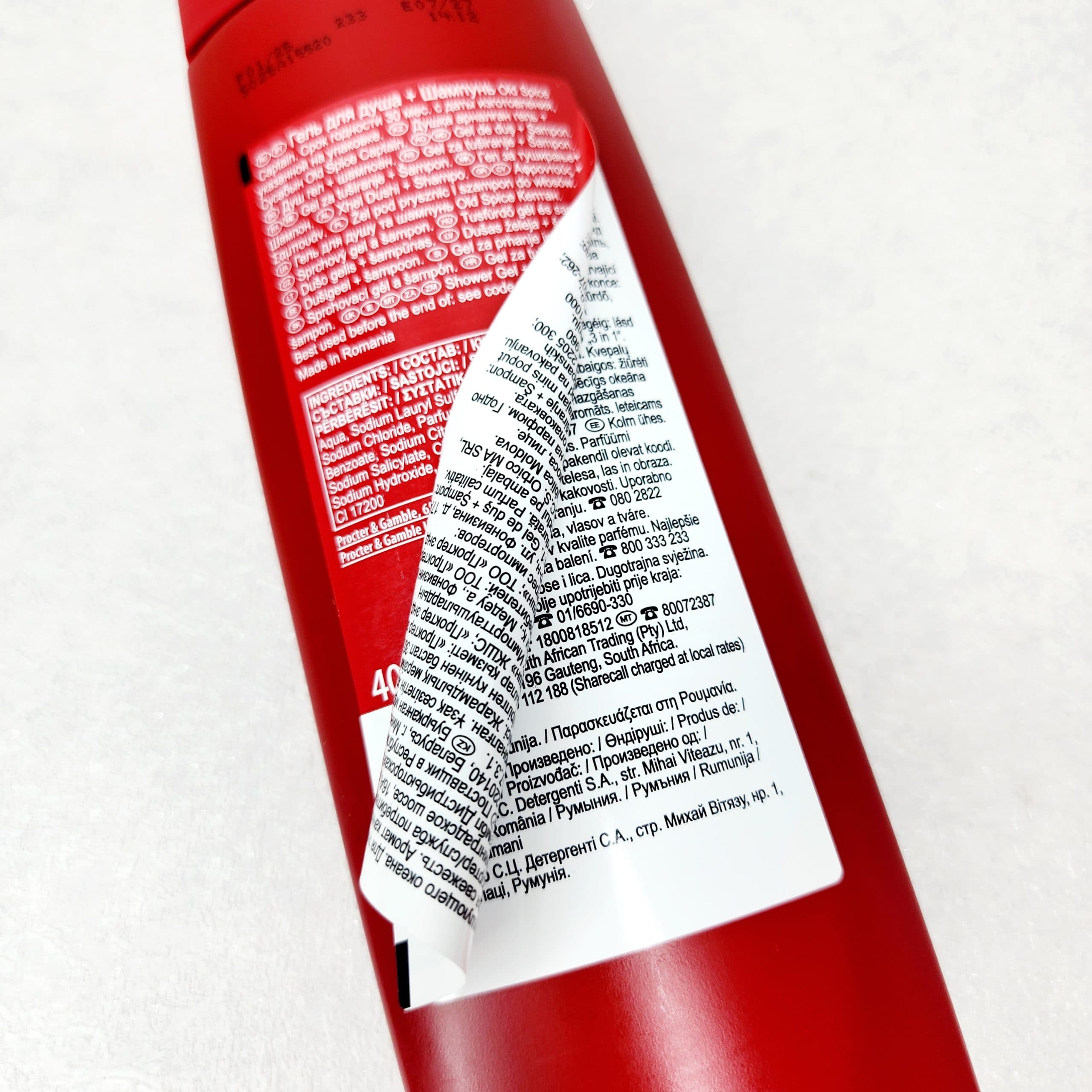 شامپو مردانه 3 در 1 Old Spice مدل CAPTAIN | رایحه‌ ی خنک دریایی و مرکبات — تصویر ۶