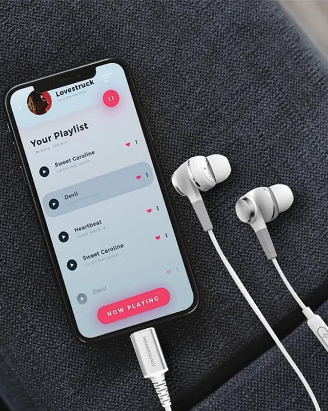 هندزفری سیمی پاورولوژی Powerology Type-C Stereo Earphones PWTYPECWH — تصویر ۳