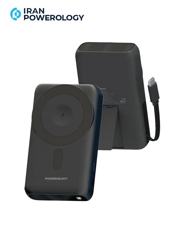 پاوربانک مگ سیف 10000 میلی آمپر پاورولوژی Powerology Richmond 10000mAh Magsafe Power Bank PPBCHA105BK
