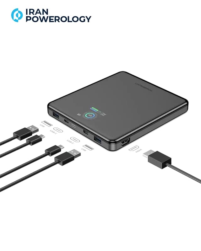 پاوربانک 20000 میلیآمپر پاورولوژی Powerology VoltStream Power Bank PPBCHA89BK