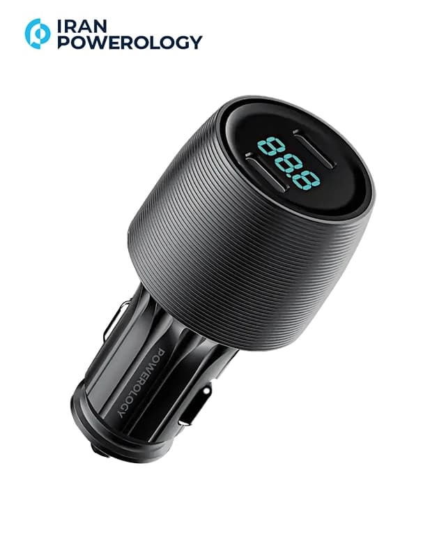شارژر فندکی پاورولوژی Powerology Velox 66W Dual-Port Car Charger PCCSR021