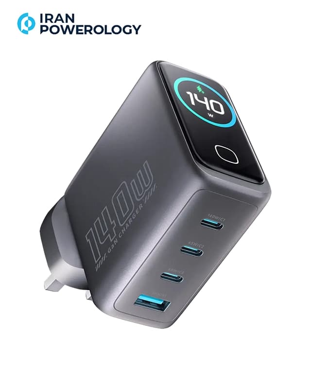 شارژر 140 وات پاورولوژی Powerology Voltflow 140W GaN Wall Charger
