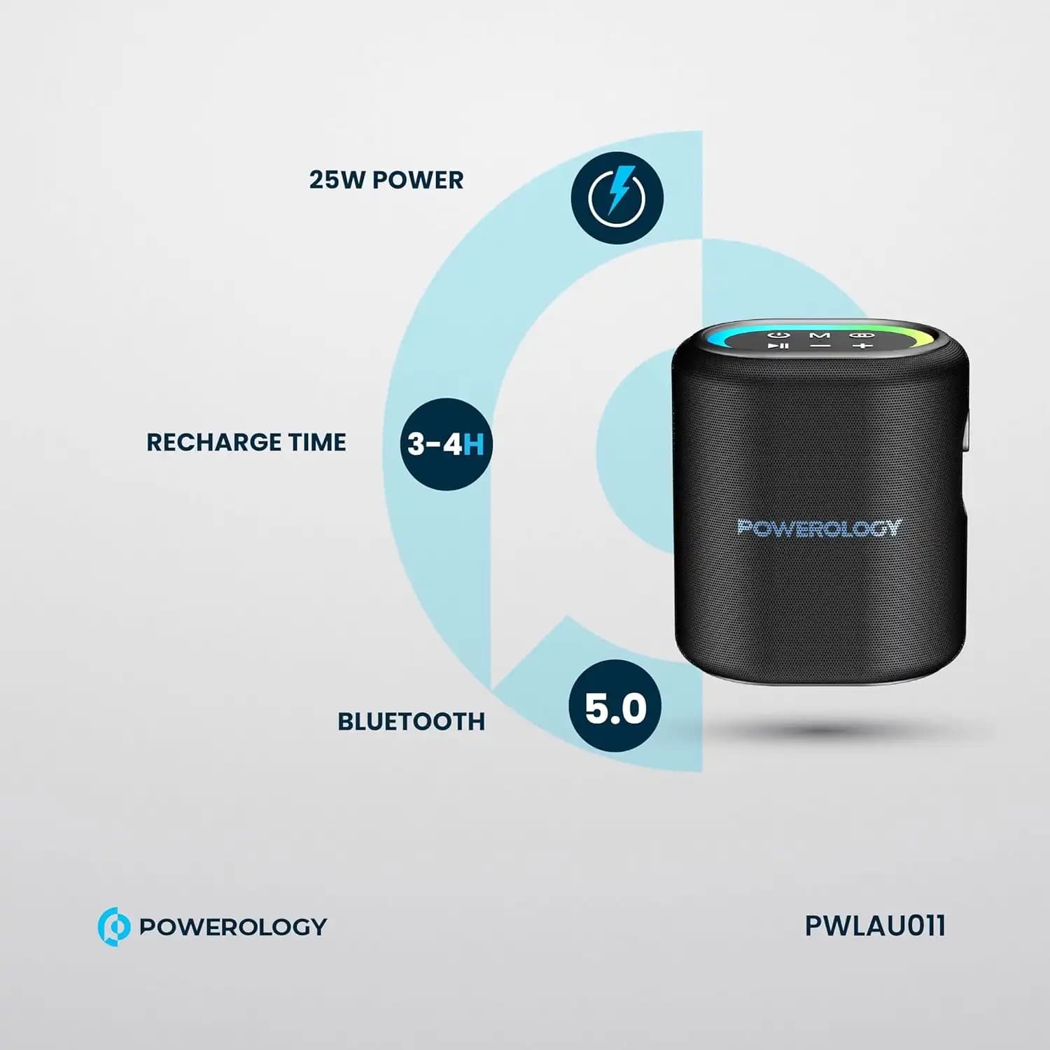 اسپیکر پاورولوژوی Powerology Portable Loud Speaker PW011 — تصویر ۷