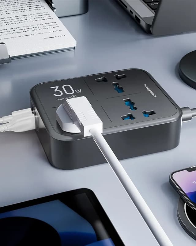 چند راهی پاورولوژی Powerology Power Strip 3250W PWCUQC037 — تصویر ۳