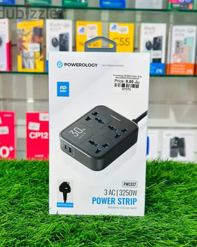 چند راهی پاورولوژی Powerology Power Strip 3250W PWCUQC037 — تصویر ۵