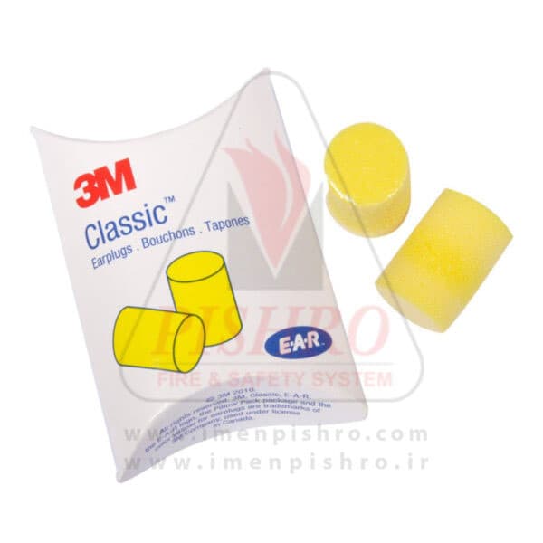 گوشی اسفنجی استوانه ای داخل گوش اولترا فیت برند 3M (بسته 10 عددی)
