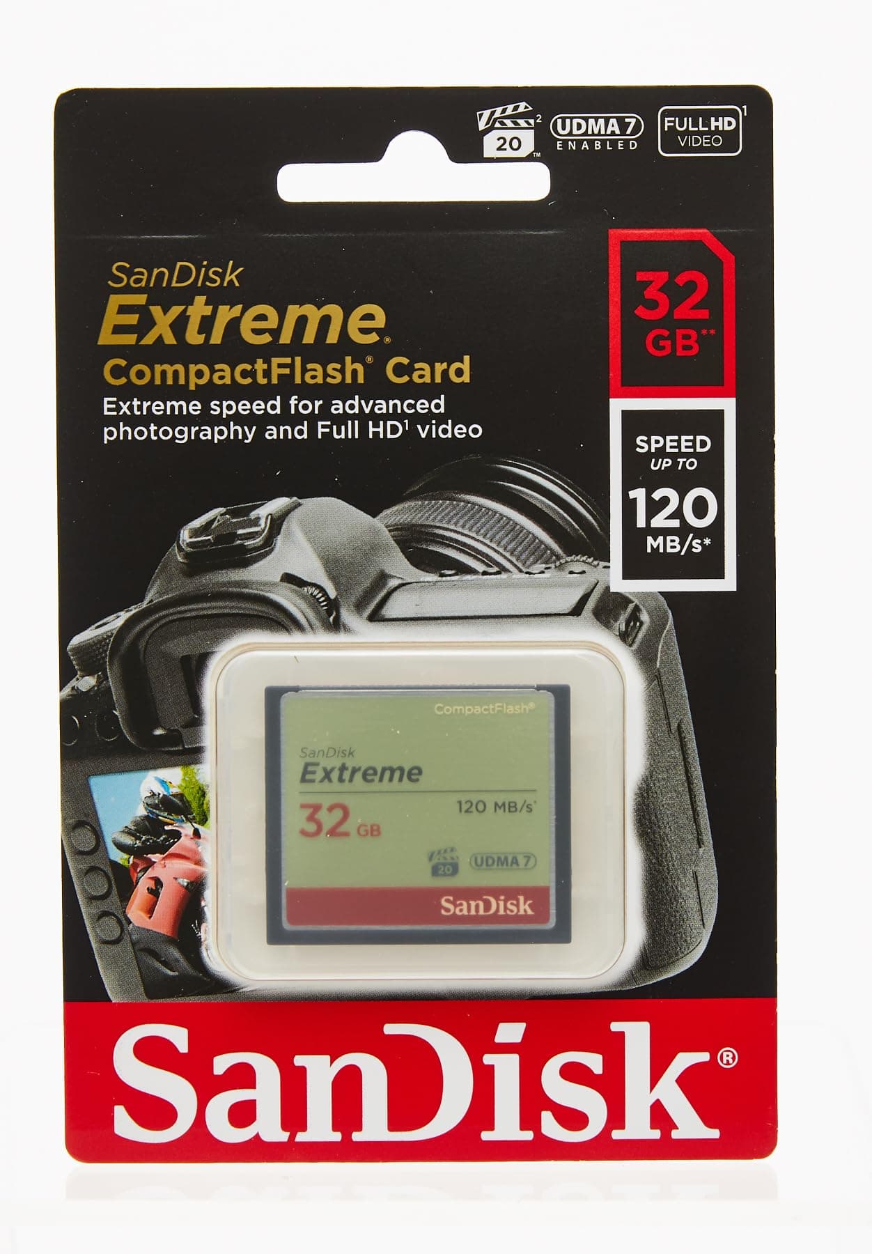 کارت حافظه CompactFlash سن دیسک مدل Extreme سرعت 800X 120MBps ظرفیت 32 گیگابایت — تصویر ۲
