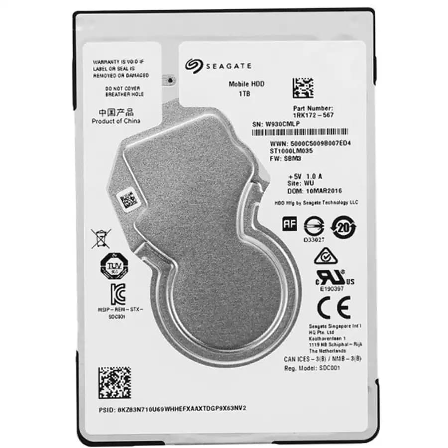 هارد دیسک لپ تاپ سیگیت ST1000LM035 ظرفیت 1 ترابایت