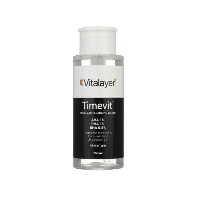 محلول پاک کننده آرایش ویتالیر مدل Timevit حجم 250 میلی لیتر — تصویر ۳