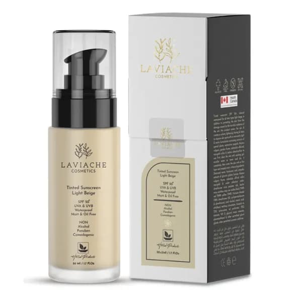 کرم ضد آفتاب رنگی لاویاچه بژ روشن SPF50 حجم 50 میل — تصویر ۲