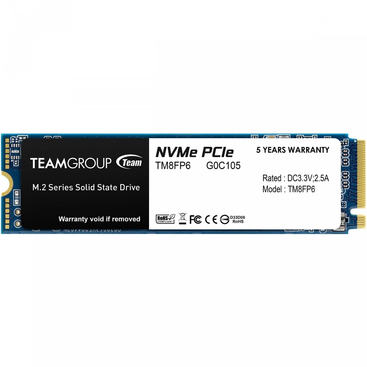 حافظه اس اس دی اینترنال تیم گروپ مدل Team Gruop MP33 M.2 2280 NVMe 1TB — تصویر ۳