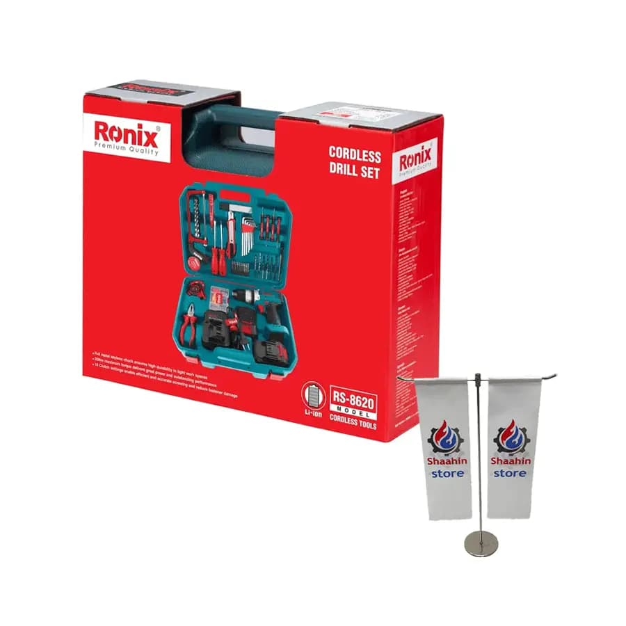 کیت دریل شارژی 20 ولت رونیکس مدل RS-8620 — تصویر ۵