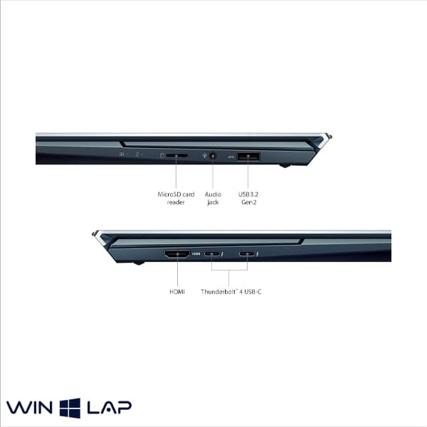 لپ تاپ Asus مدل ZenBook 14 UX4100 – 14 inch Touch – پردازنده Core i5-1135G7 – گرافیک Intel Iris Xe حافظه RAM 16GB حافظه هارد SSD 512GB — تصویر ۴