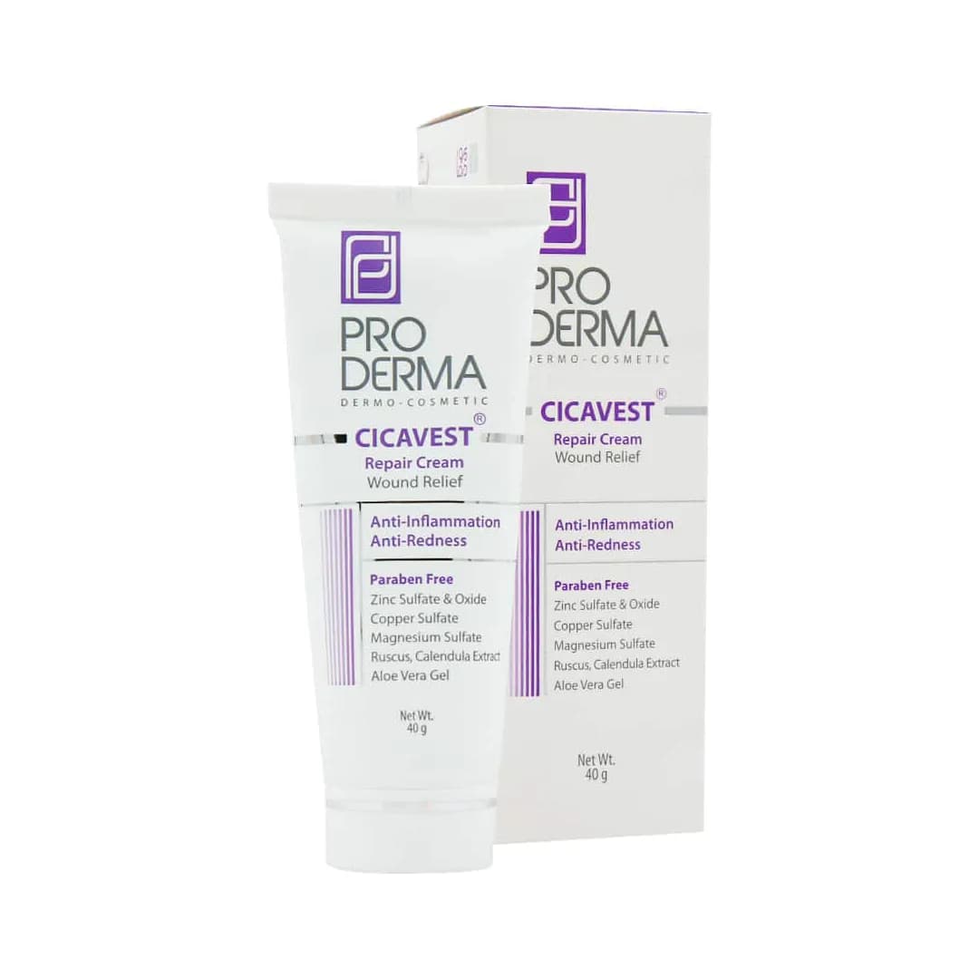 کرم بازسازی کننده پوست سیکا وست پرودرما مناسب انواع پوست ۴۰ میلی لیتر/Pro Derma Cicavest Repair Cream 40 ml
