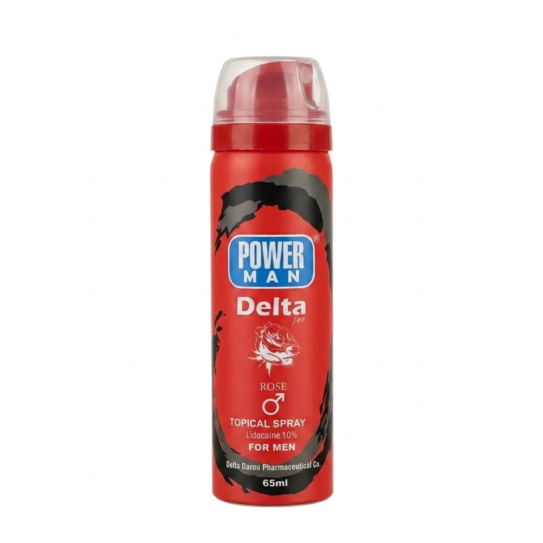 اسپری تاخیری دلتا پاورمن مدل گل رز مناسب آقایان 65 میلی لیتر/Delta Zex Delay Spray Solution For Men 65 ml
