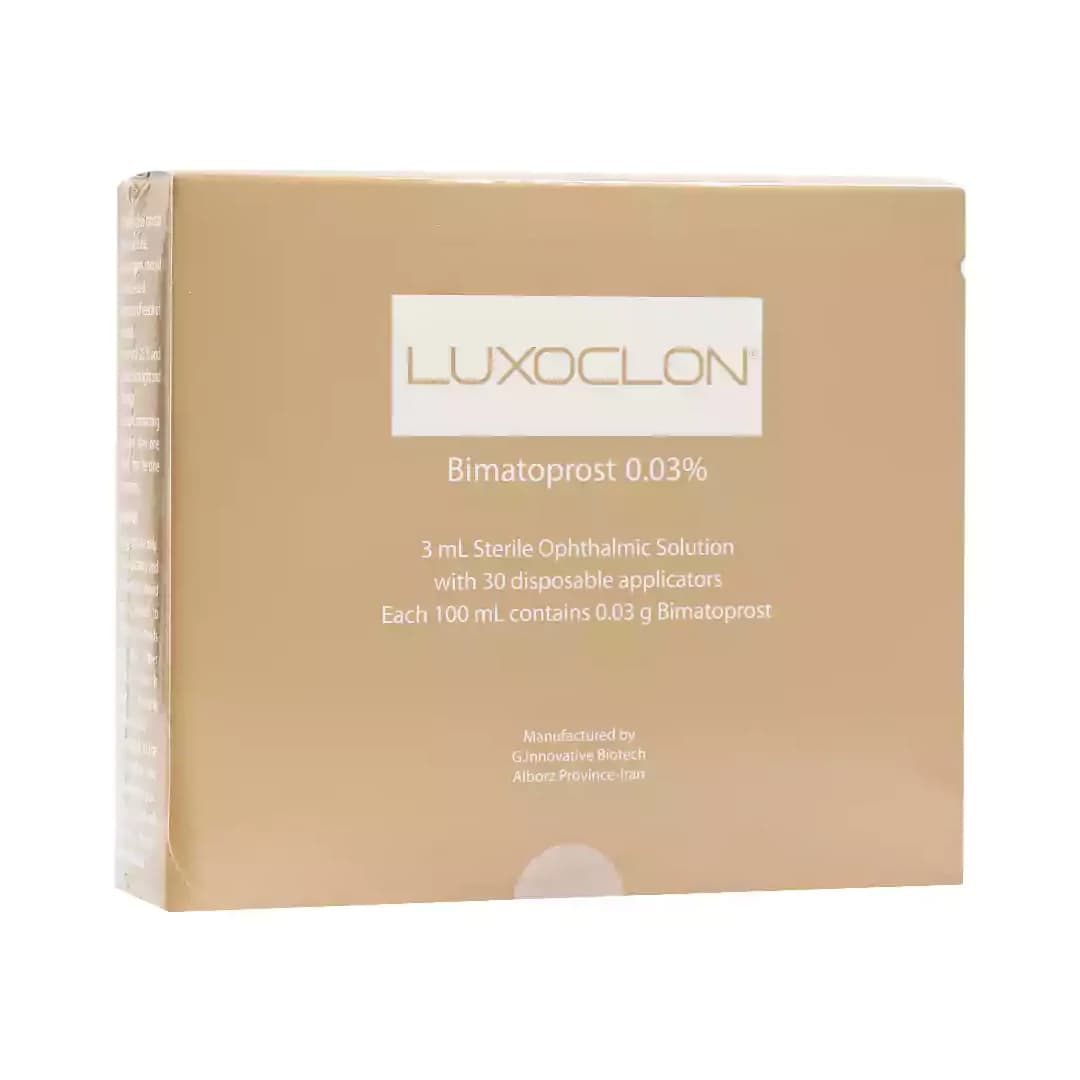 محلول تقویت مژه 0.03 درصد لوکسوکلون/Luxoclon Bimatoprost 0.03% Ophthalmic Topical Solution 3 ml — تصویر ۳